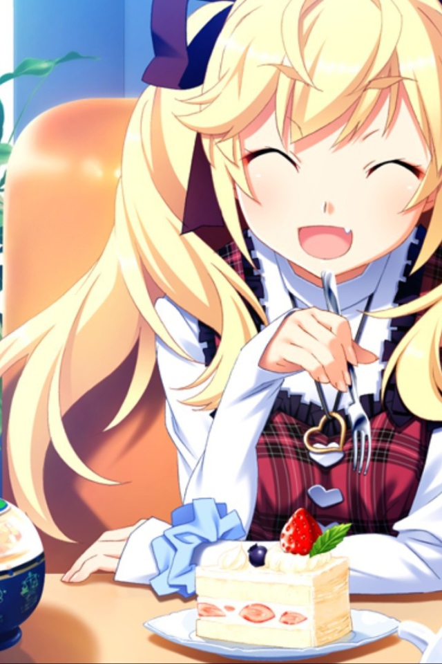 Аниме девушка в кафе, Натюрморт в серых тонах