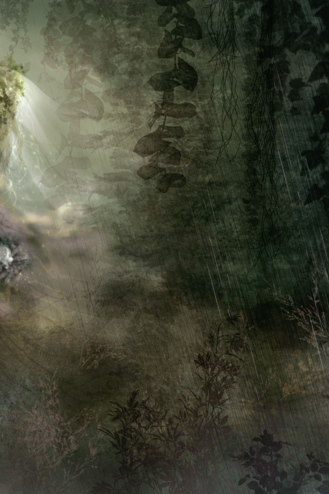 Аниме девушка под дождем