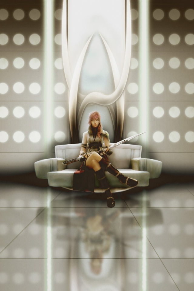 Девушка аниме на престоле