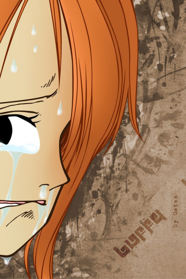 Заплаканная девушка из аниме Большой куш