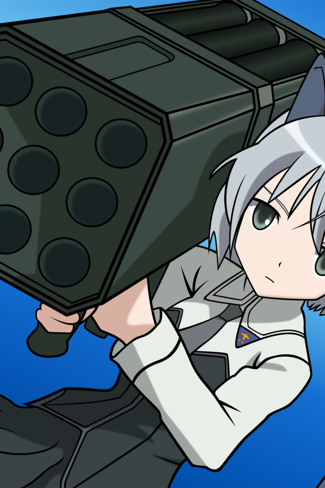 Девушка из аниме Штурмовые ведьмы