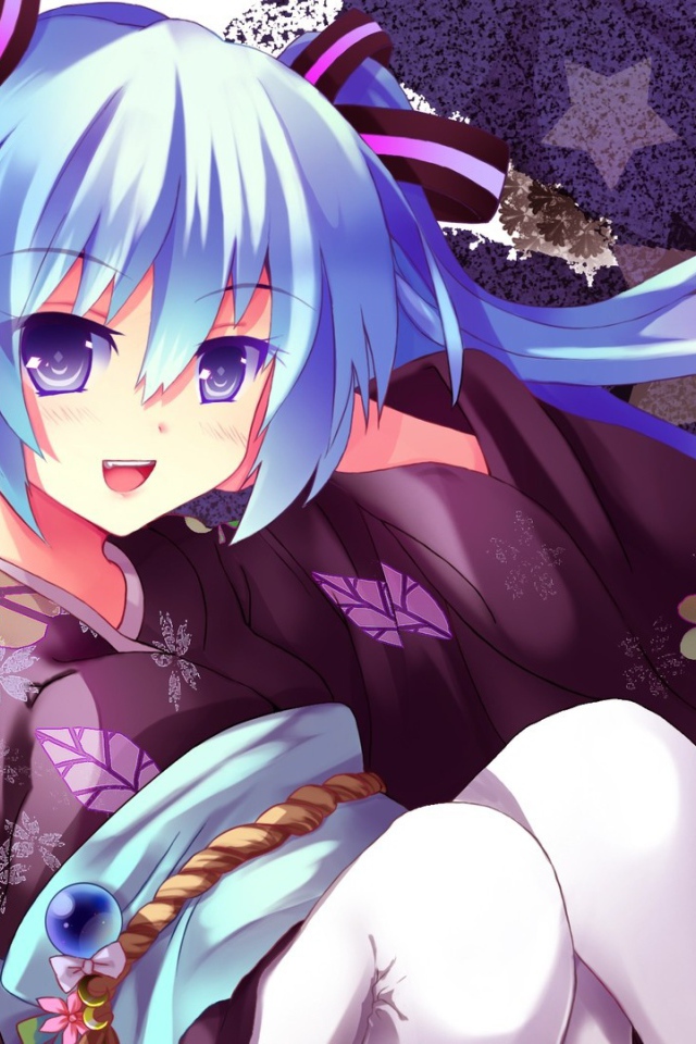 Аниме девушка с бокалом в руке