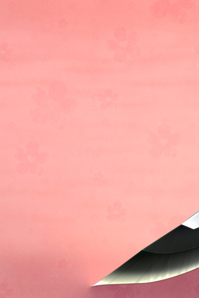 Аниме девушка с оружием, розовый фон