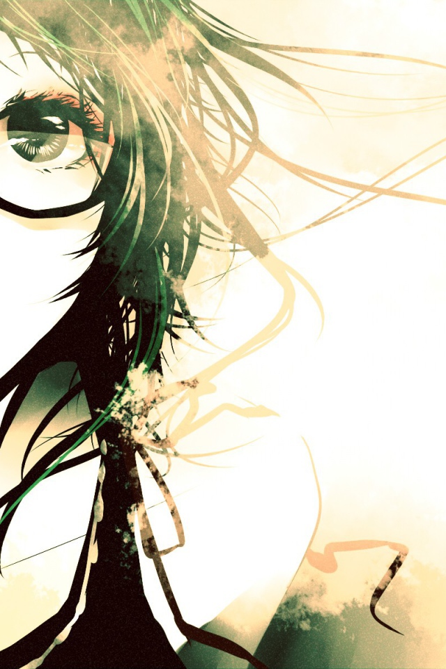 Девушка аниме в очках