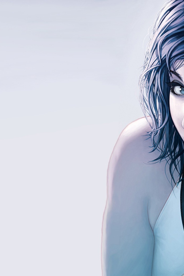 Девушка в наушниках аниме