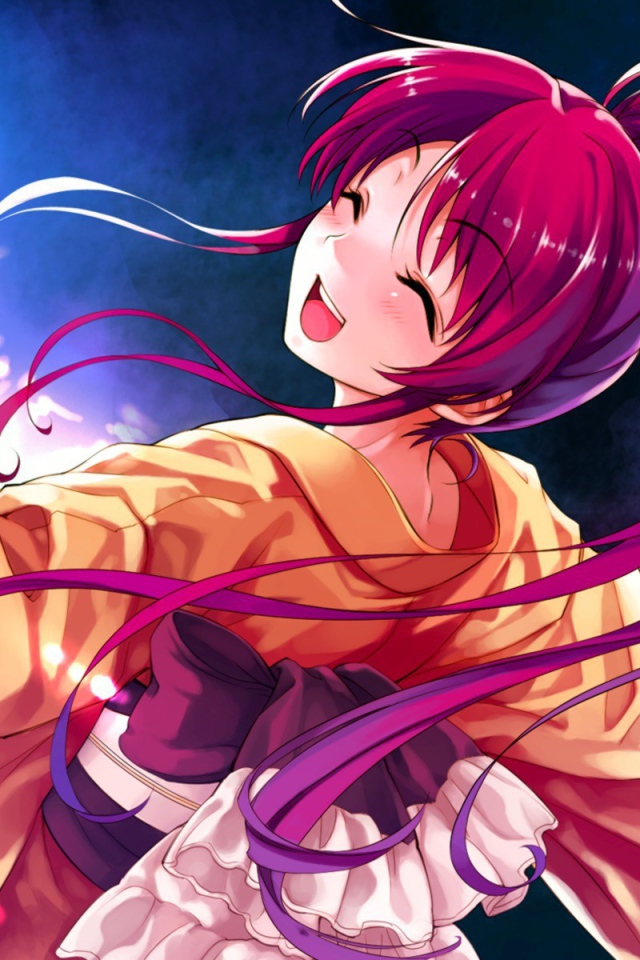 Девушка аниме с волшебной палочкой