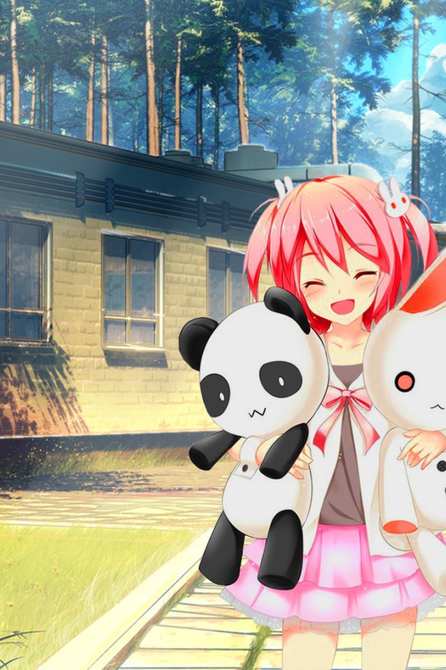 Девушка аниме ArseniXC с игрушками