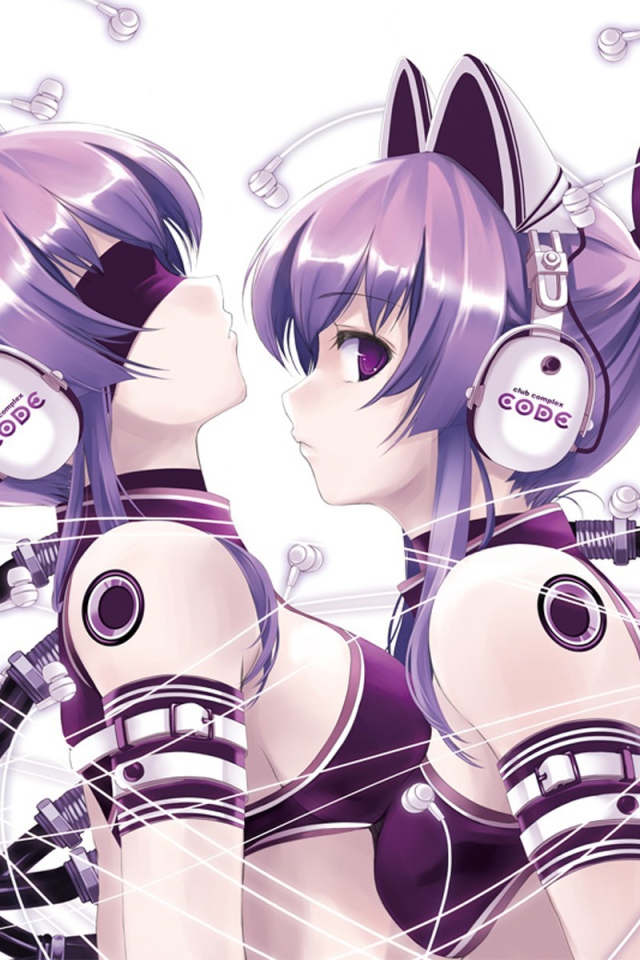 Аниме девушки подключены к кабелям