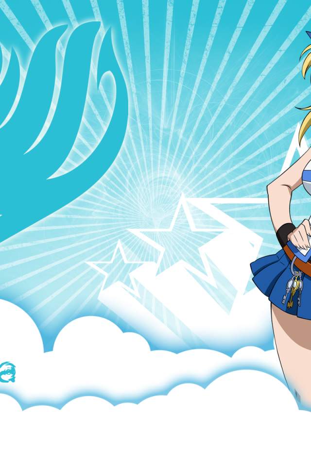 Красивая девушка в аниме Сказка о хвосте феи