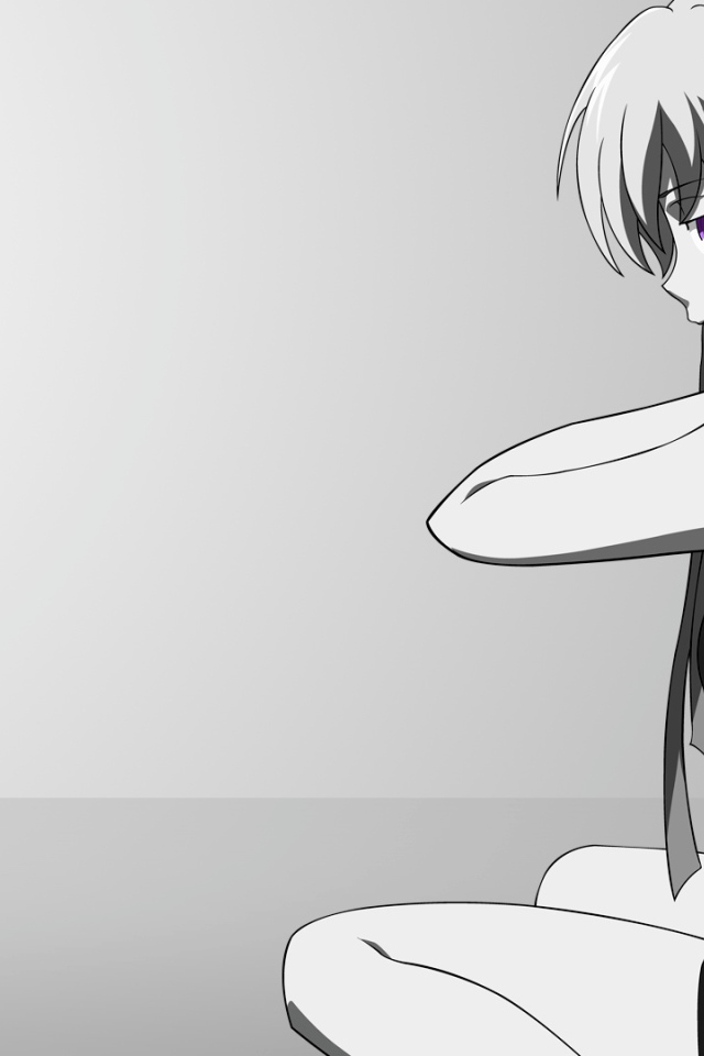 Черно белая девушка из аниме Темнее черного