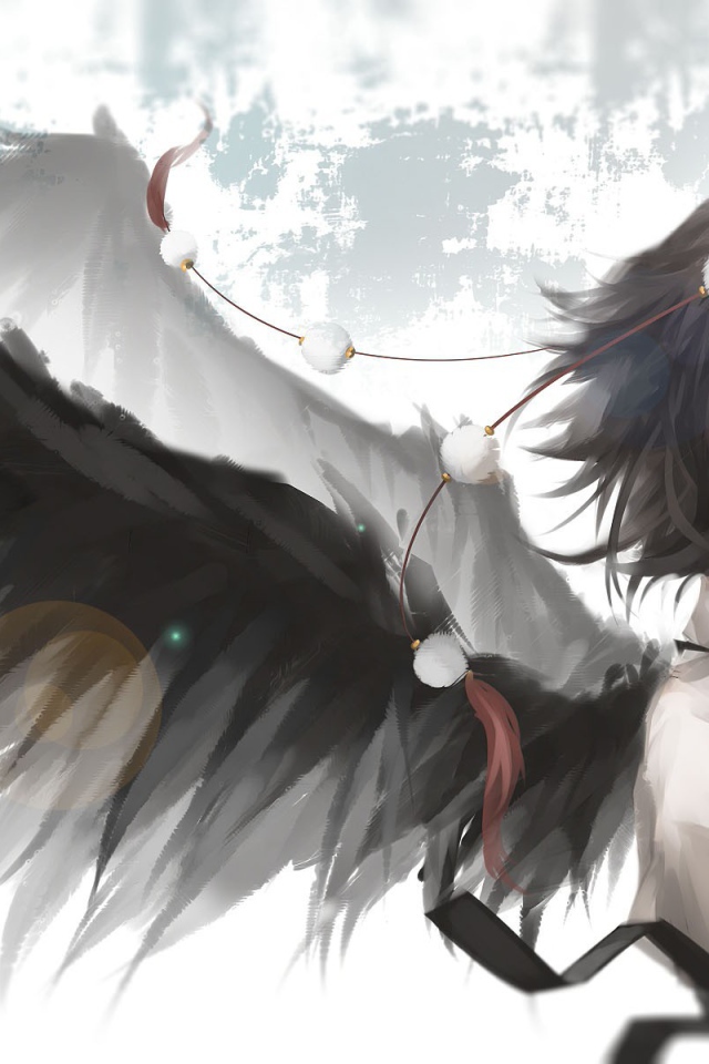 Черный ангел аниме Shameimaru Aya