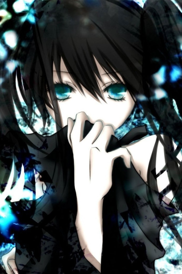 Голубоглазая девушка аниме Black Rock Shooter