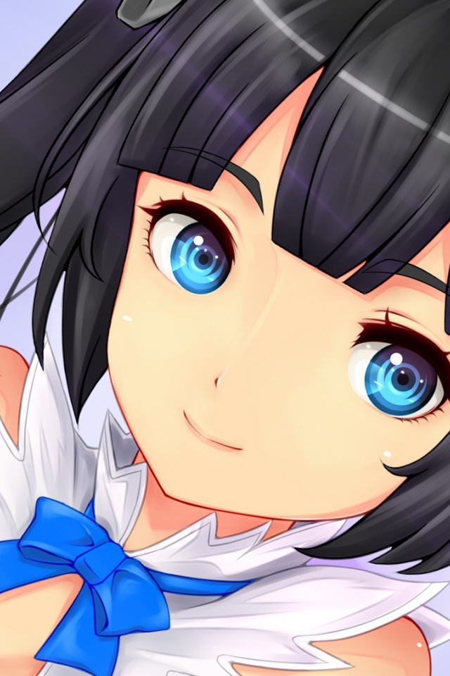 Голубоглазая девушка из аниме Может, я встречу тебя в подземелье