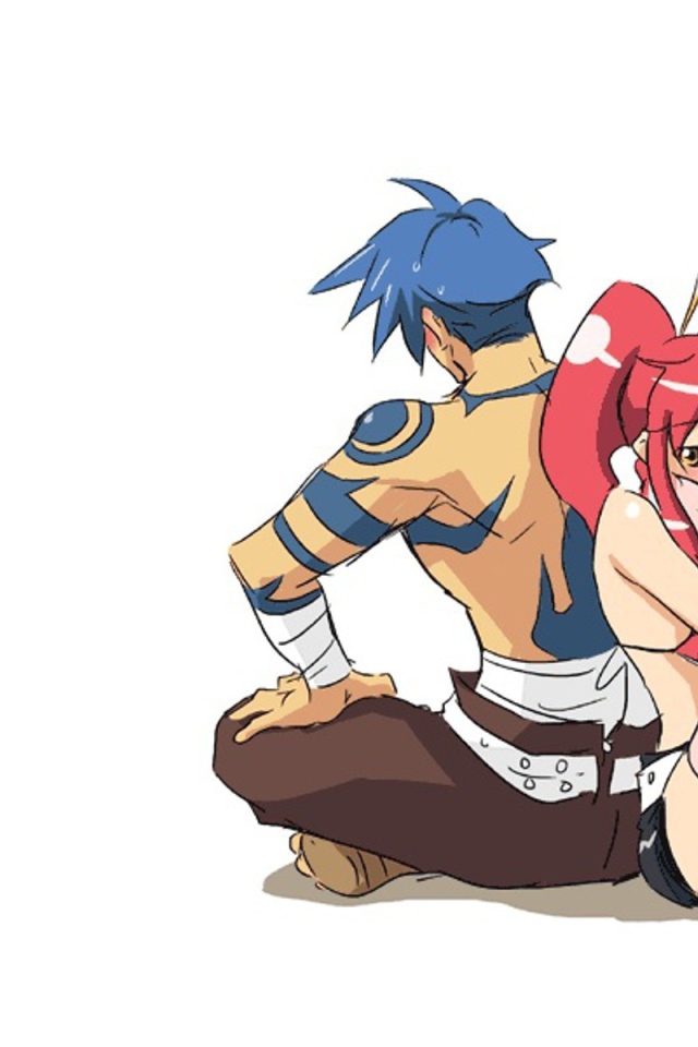 Парень и девушка из аниме Гуррен-Лаганн