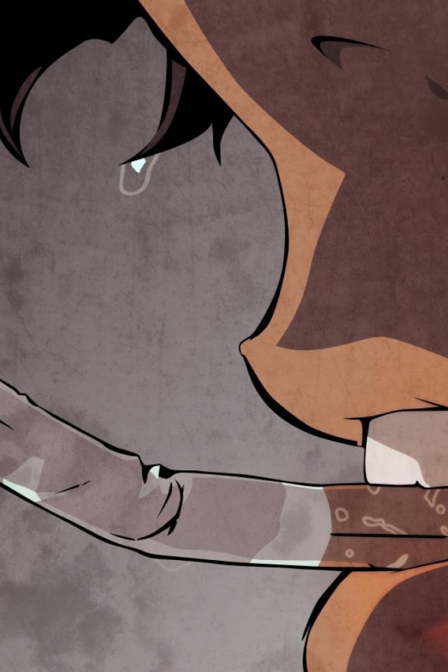 Сломанная сигарета в зубах персонажа аниме Ковбой Бибоп