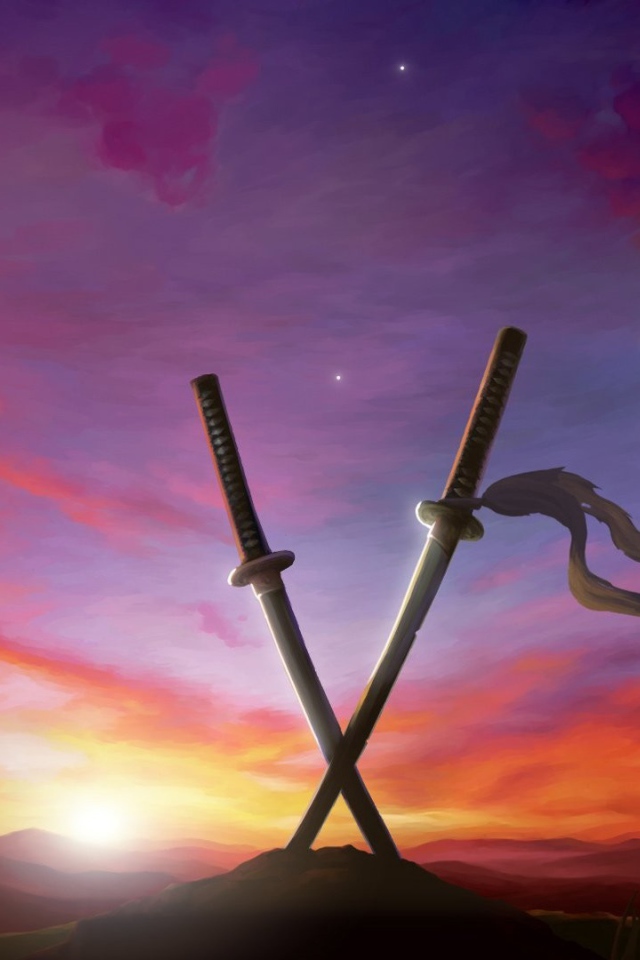 Перекрещенные мечи воткнутые в землю