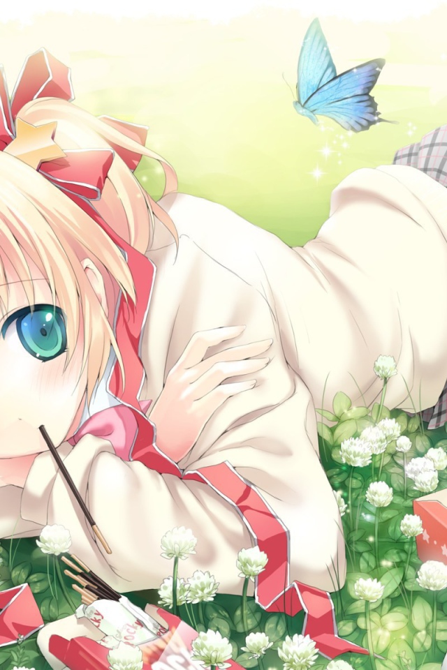 Милая девочка аниме Маленькие проказники