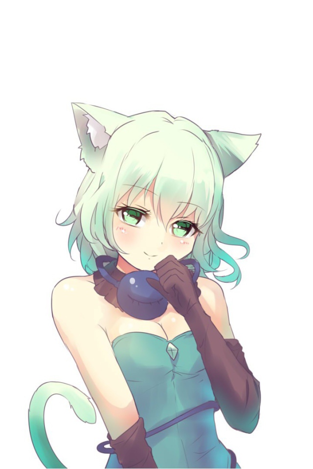 Милая кошка аниме девушка