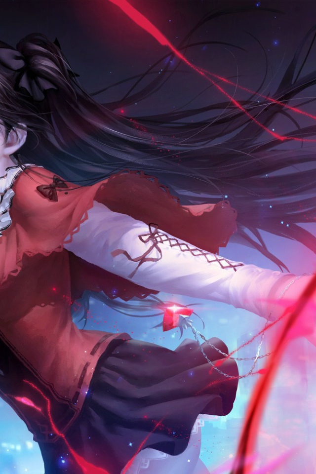 Энергетический щит у девушки из аниме