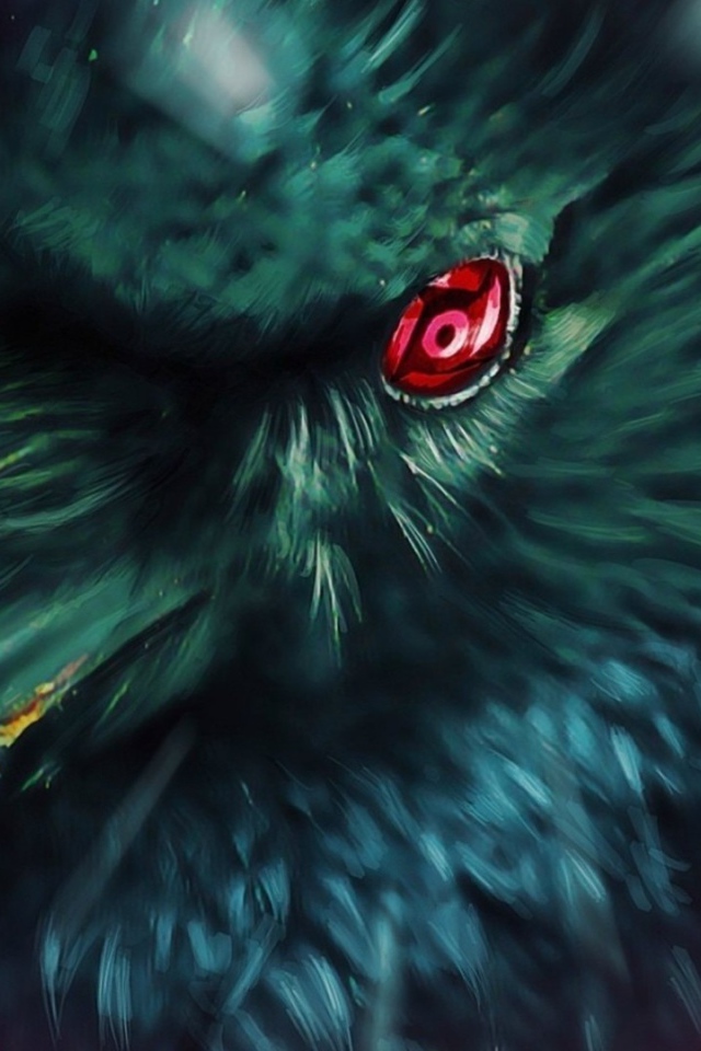 Глаз Шаринган у ворона