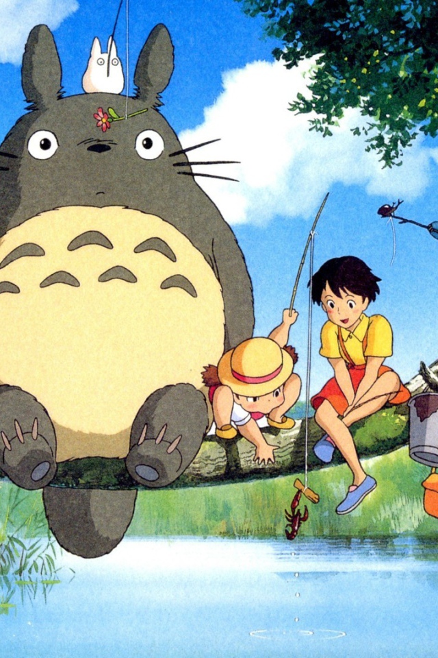 Рыбалка в аниме Мой сосед Тоторо
