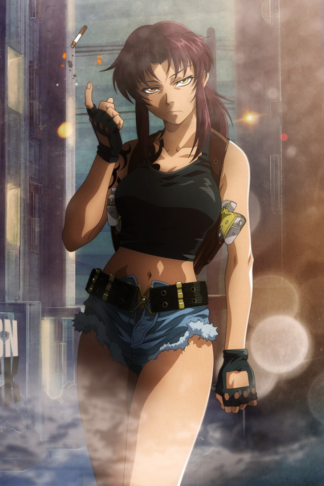 Девушка из аниме Пираты «Чёрной лагуны»