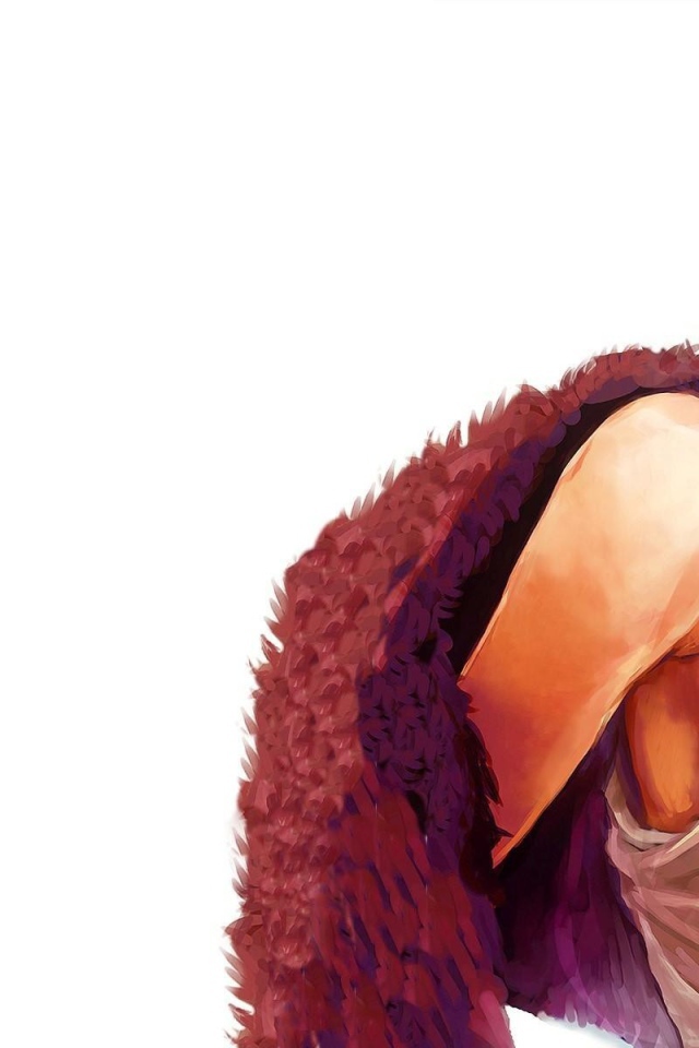 Девушка ест мороженое в аниме One Piece