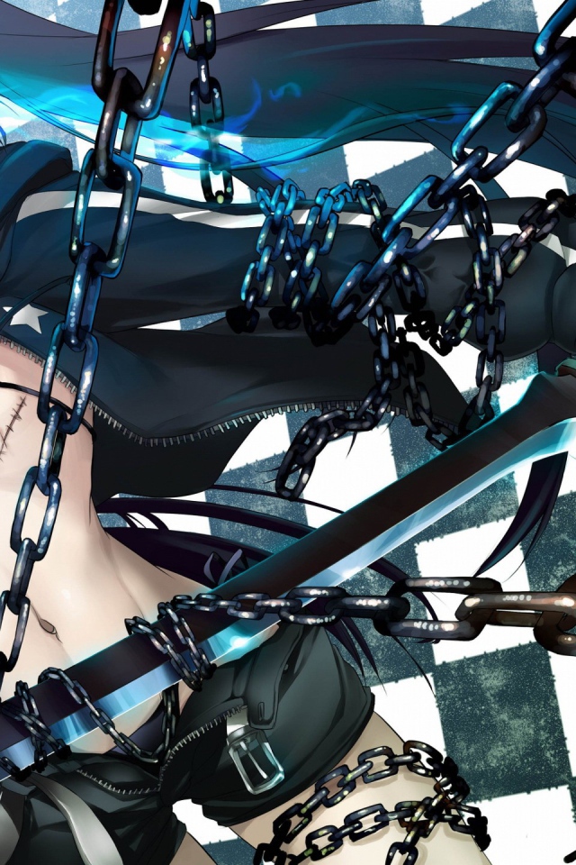 Девушка в цепях, аниме Black Rock Shooter