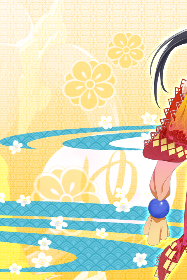 Девушка в традиционной одежде в аниме Onigirl