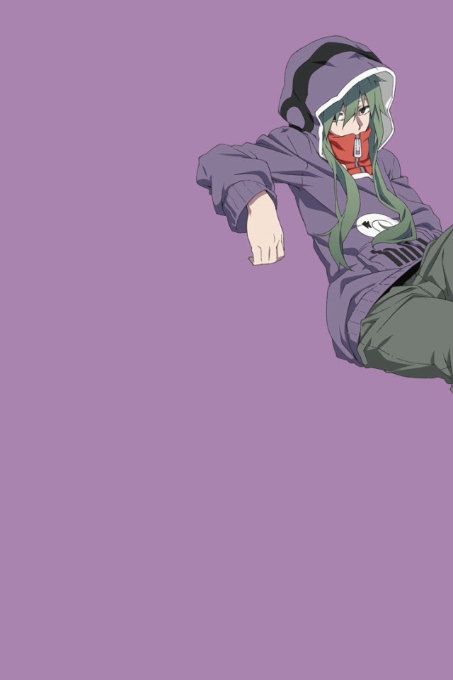 Девушка на фиолетовом фоне, аниме Kagerou Project