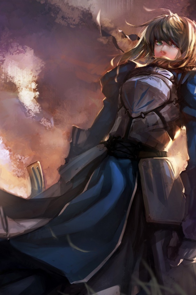 Девушка воин в аниме Fate-Zero