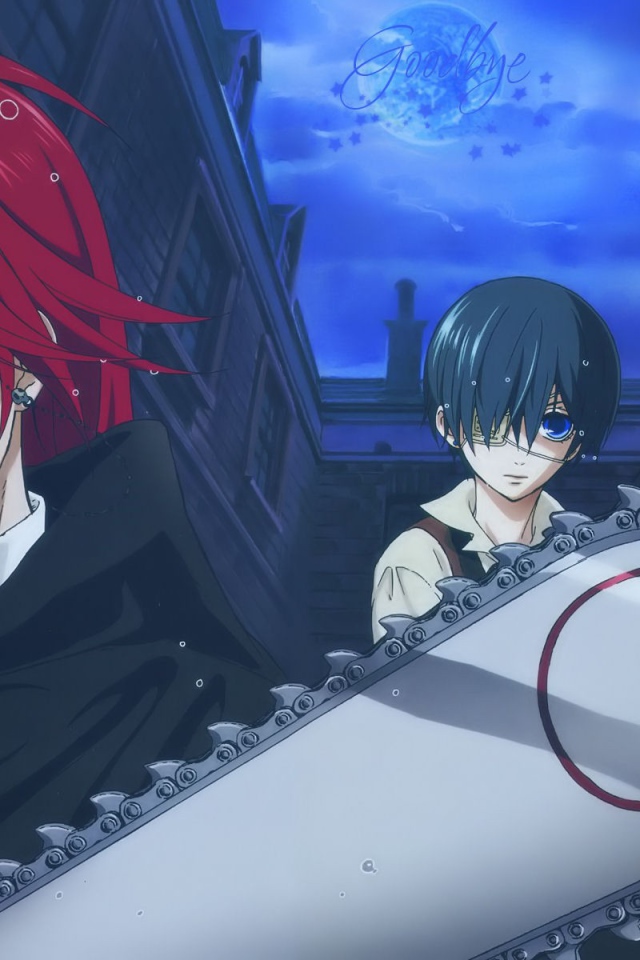 Девушка с цепной пилой из аниме Тёмный дворецкий