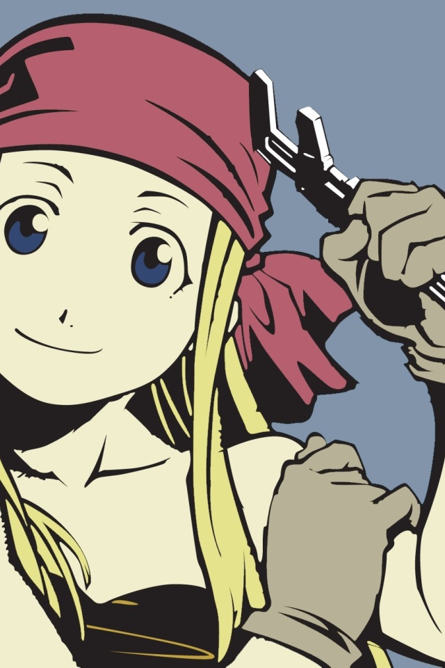 Девушка с гаечным ключом, аниме Full Metal Alchemist