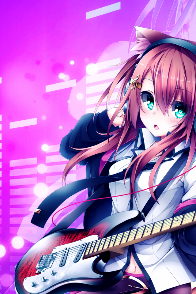 Девушка с гитарой, аниме Кэмономими