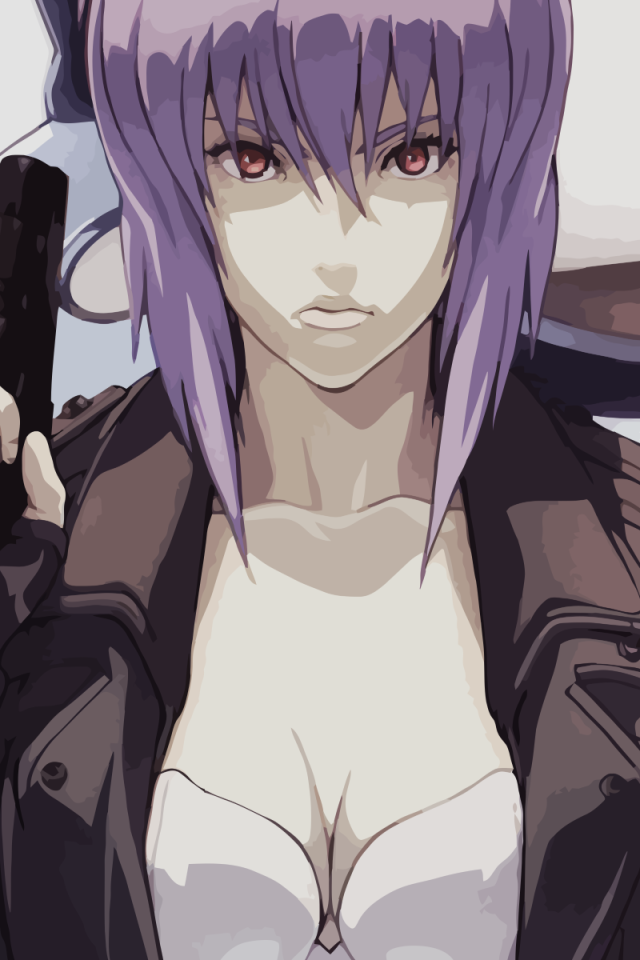 Девушка с пистолетом, аниме Призрак в доспехах