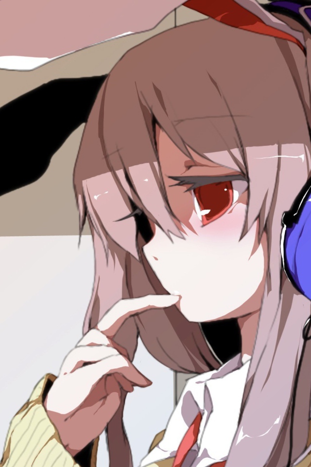 Девушка в наушниках в аниме Touhou Project