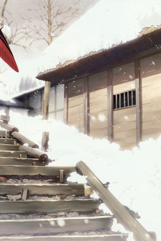 Девушка с зонтом в манге Sayonara Zetsubou Sensei