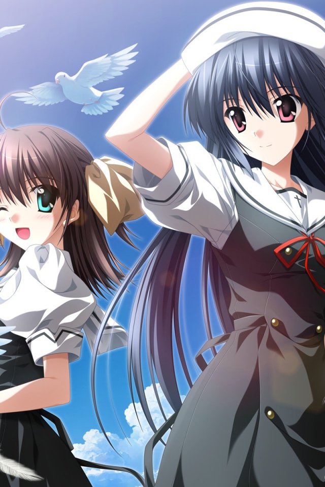 Девушки и голуби в аниме Эф - история воспоминаний