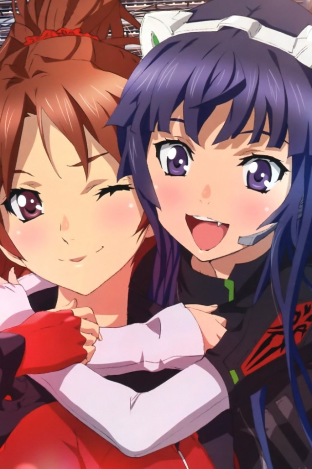 Девушки подружки из аниме Guilty Crown
