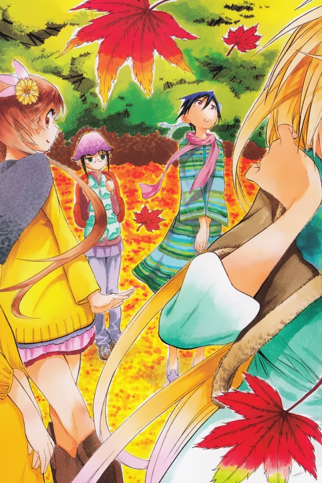 Девушки гуляют в саду, аниме Притворная любовь