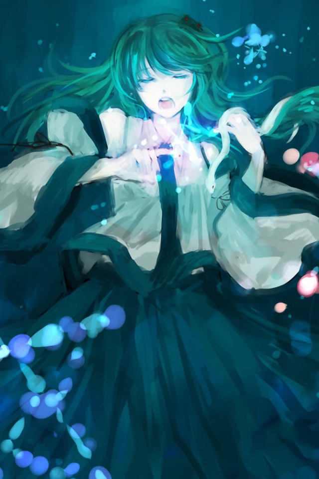 Зеленоволосая ведьма в аниме Touhou Project