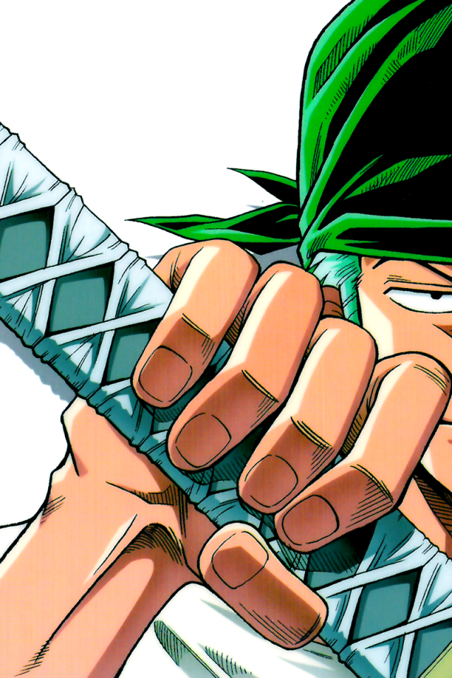 Зеленая косынка на голове пирата в аниме Большой куш