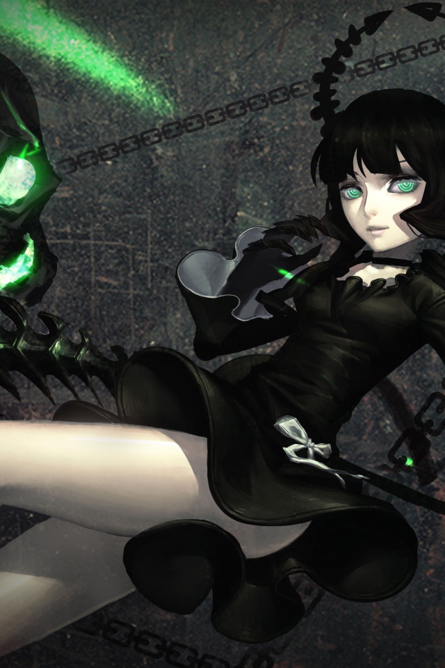 Зеленые черепа в аниме Black Rock Shooter