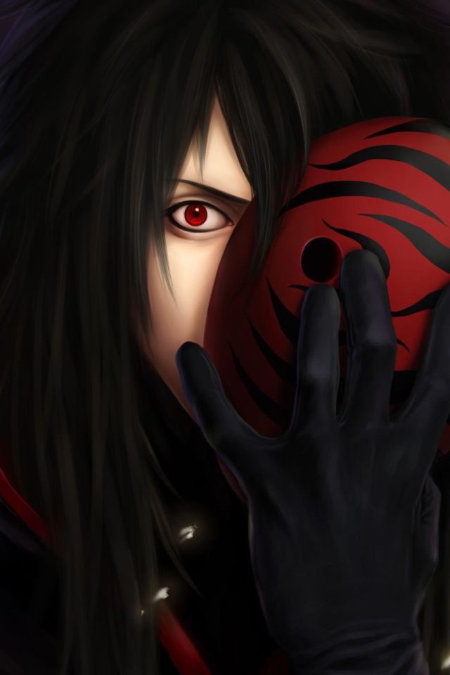 Герой аниме в маске Шаринган