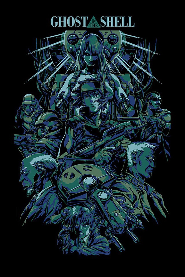 Японское аниме Призрак в доспехах