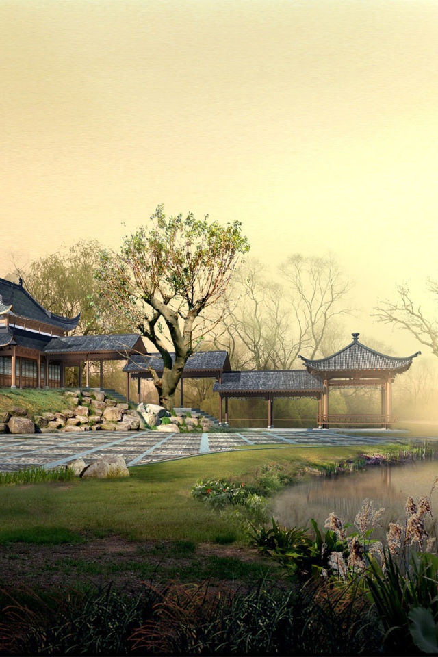 Японский пейзаж в мире аниме