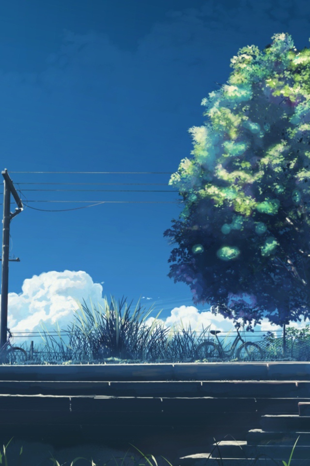 Пейзаж в аниме Пять сантиметров в секунду