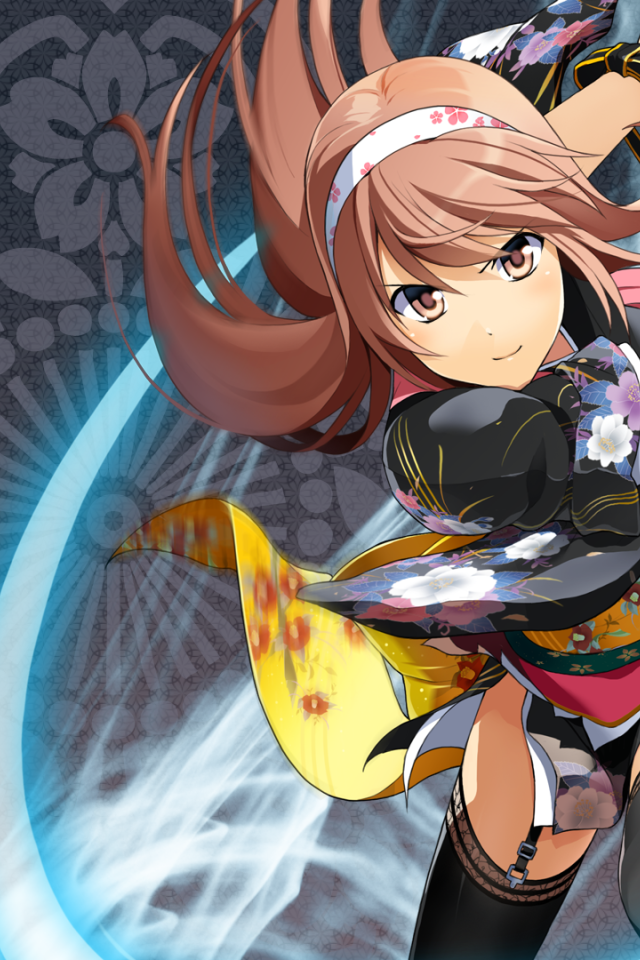 Световой меч в руке девушки аниме Onigirl