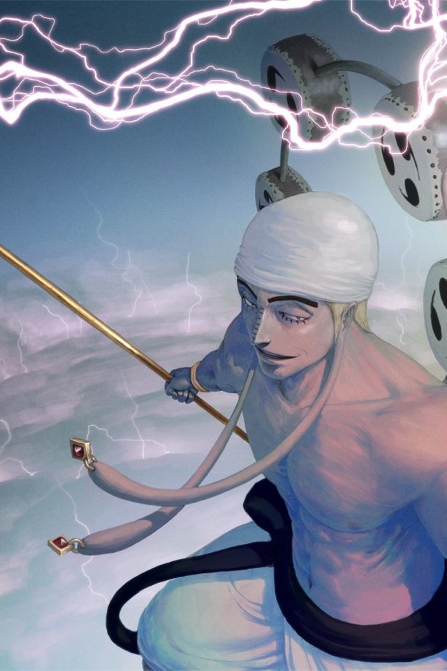 Властитель молний Энель из аниме Большой куш