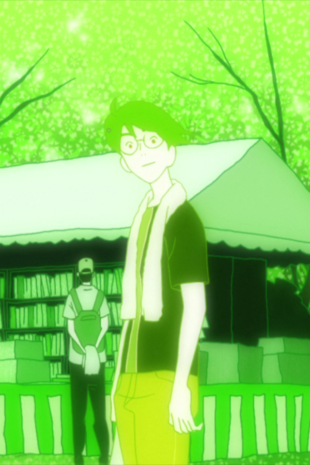 Парень из аниме Сказ о четырех с половиной татами